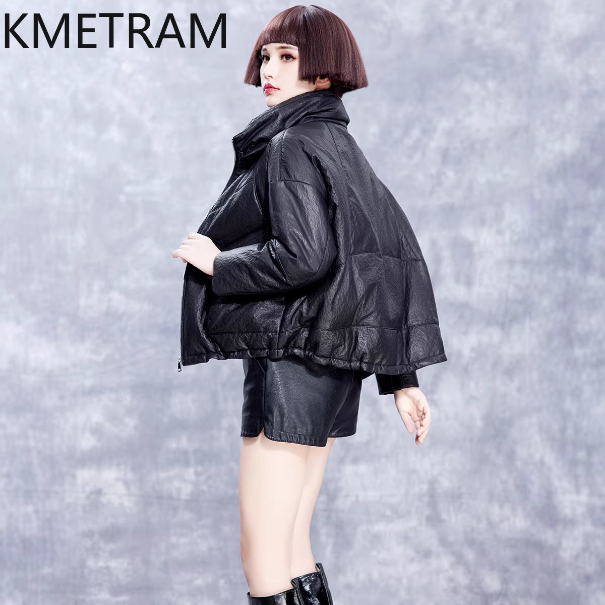 Puffer Jacket Women Down - KMETRAM Echte Schapenvacht Lederen Donsjacks Vrouwen