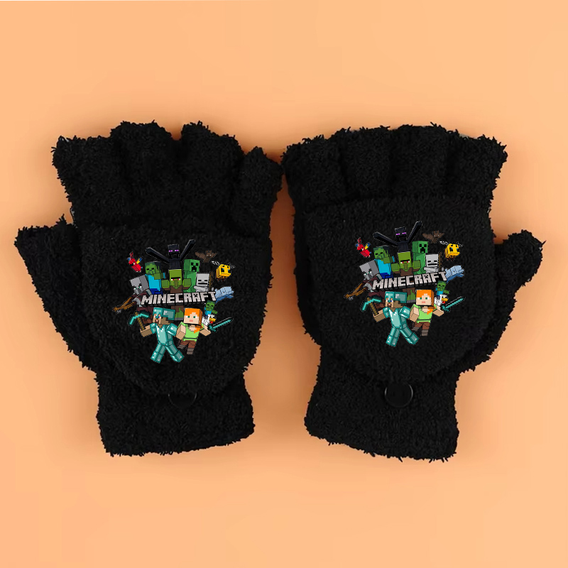 Winter Clothing Boys - Nieuwe handschoenen met game-themaprint, Minecrafted, 4-13