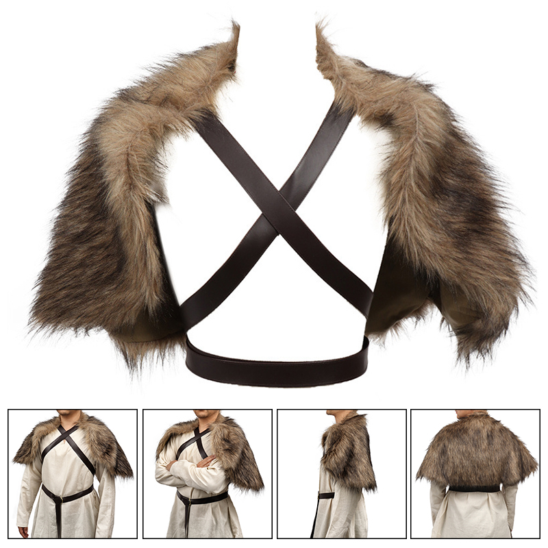 Jacket Winter Clothing - Viking Mantel Namaakbontkraag Cape Middeleeuwse Winterkleding