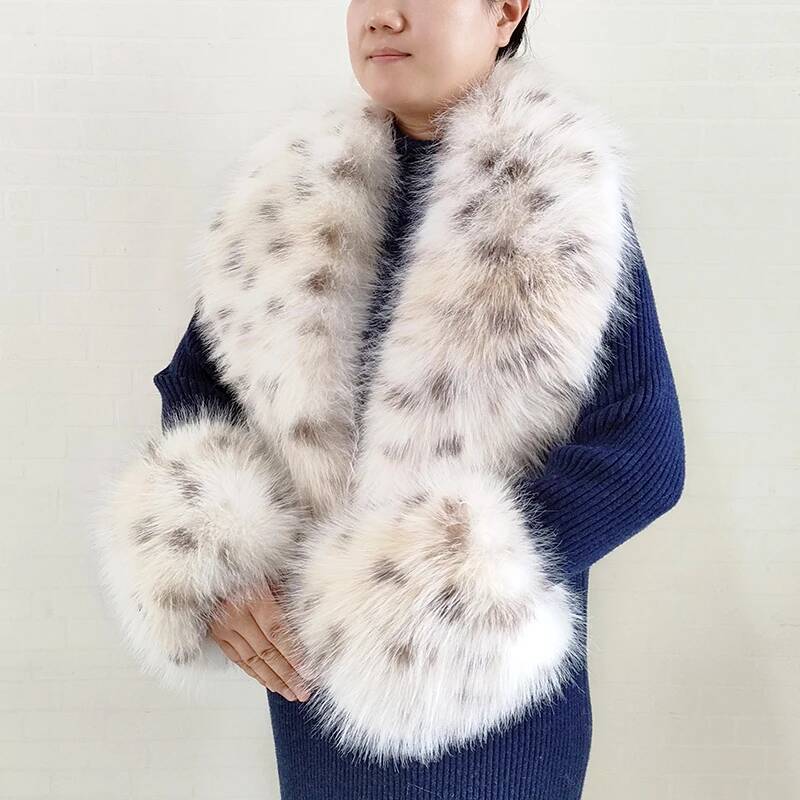 Jacket Winter Clothing - Grote Vrouwen Faux Vos Bont Sjaal