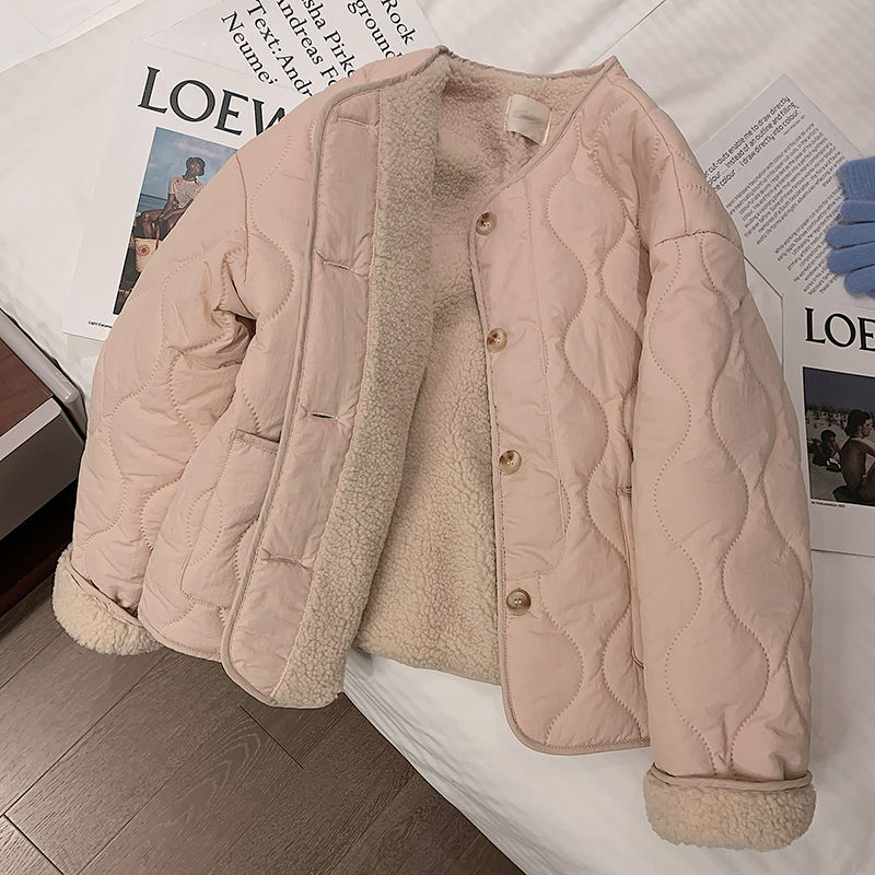 Winter Clothing Trends For Women - Herfst Winter Gewatteerde Jas Knoppen Fleece