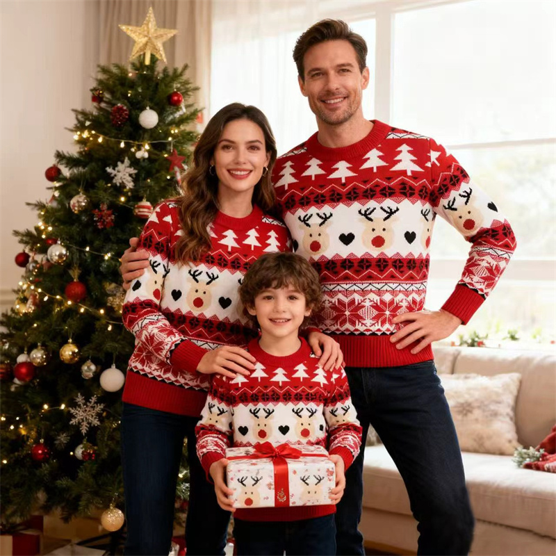 Winter Clothing Kids - Kerst Familie Truien Ouder-kind Bijpassende Pollover