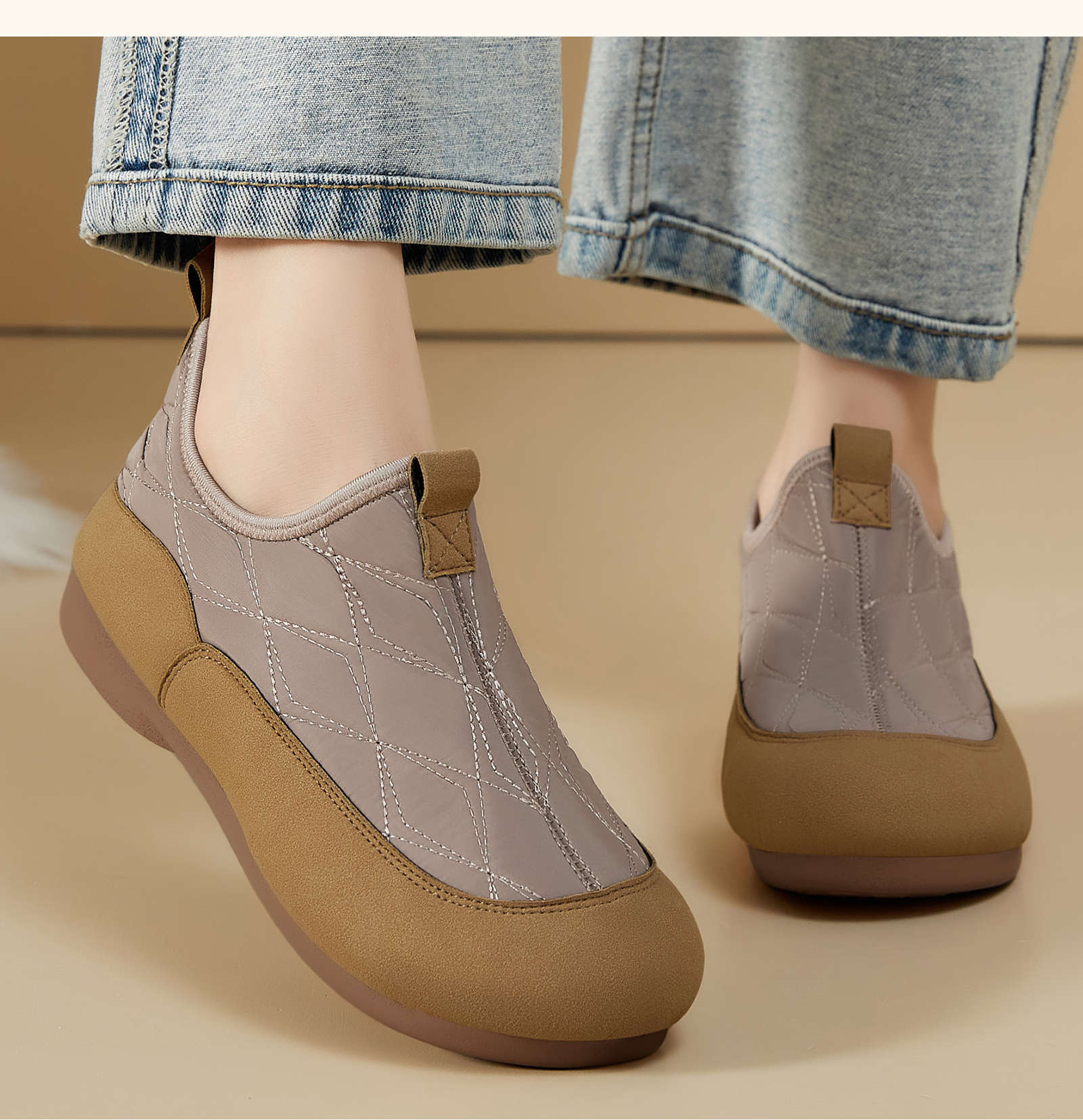 Winter Cloth - Dames Winter Warme Fleece Gevoerde Instapschoenen