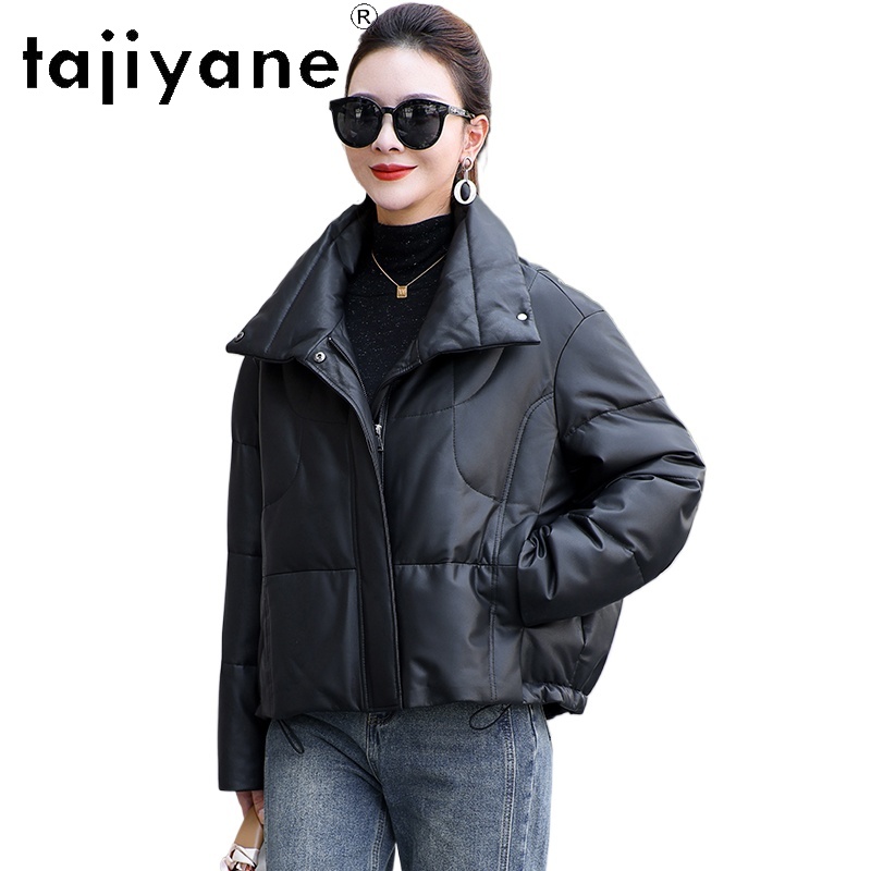 Puffer Jacket Women Down - TAJIYANE Echte Schapenvacht Ganzendons Jas Vrouwen