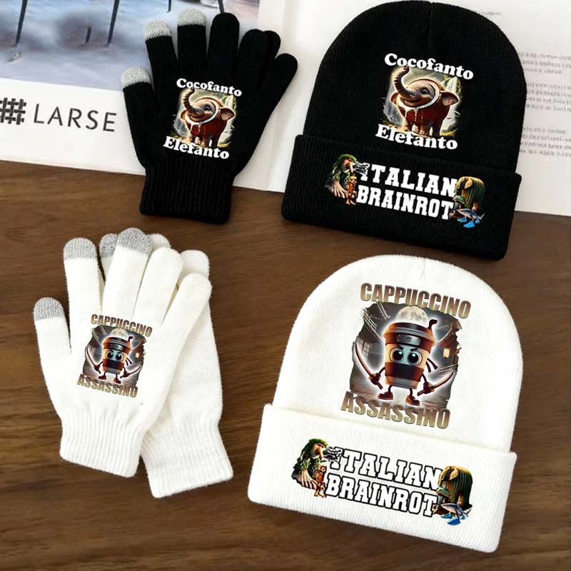 Winter Clothing Kids - 2 Stuks Italiaanse Brainrot Dieren Gebreide