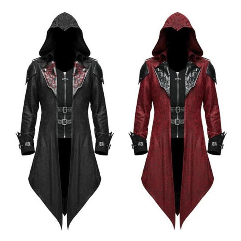 Jacket Winter Clothing - Nieuwe Middeleeuwse Halloween Retro Patchwork Jas