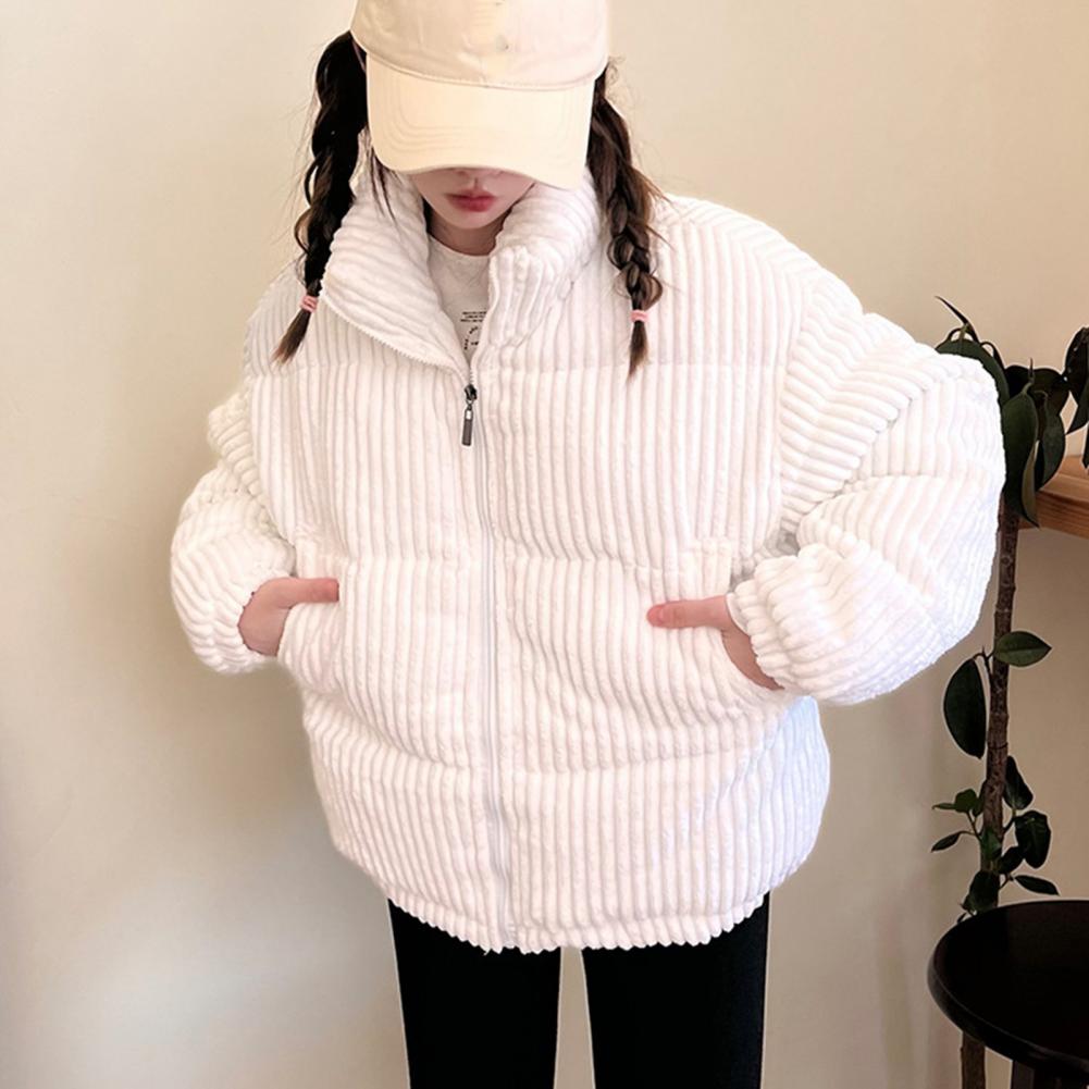 Polyester pufferjack Corduroy  - Puffer Jacket Women Down recensie en prijs