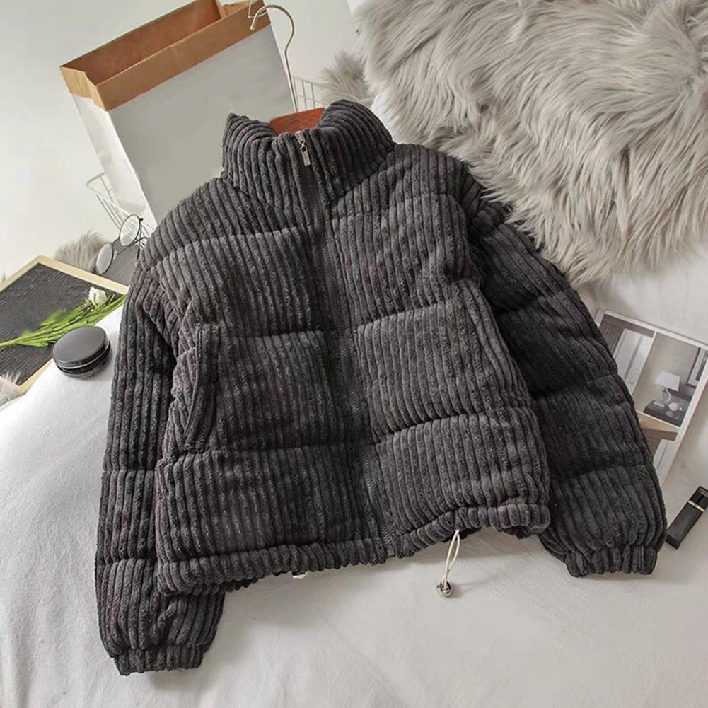 Polyester pufferjack Corduroy  - Puffer Jacket Women Down recensie en prijs