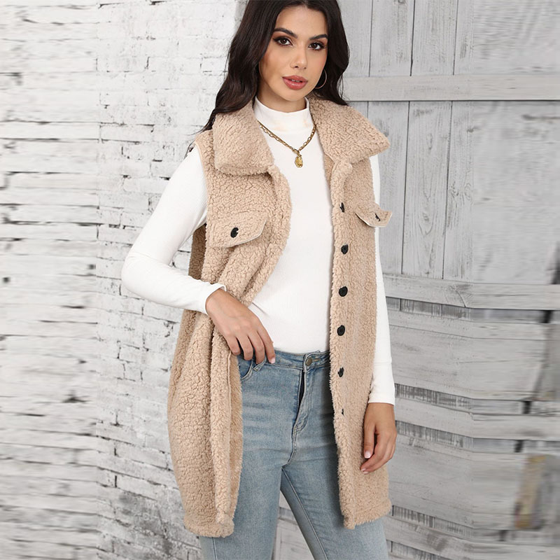 Dames lamspluche vesten splits - Winter Clothing On Sale recensie en prijs