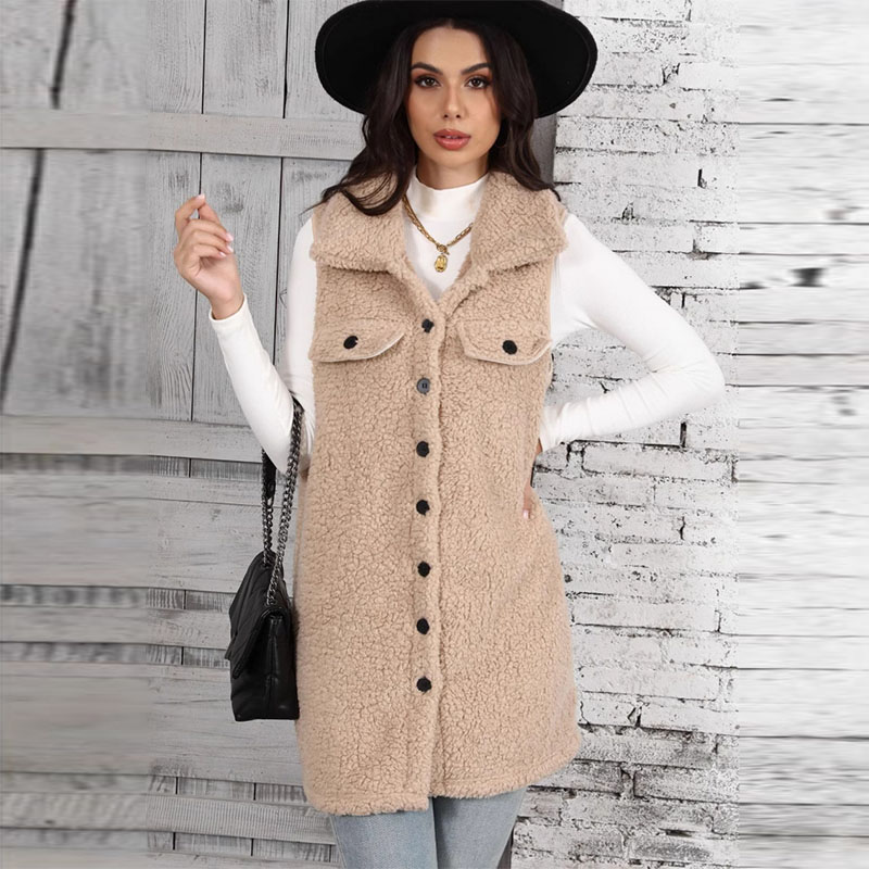 Dames lamspluche vesten splits - Winter Clothing On Sale recensie en prijs