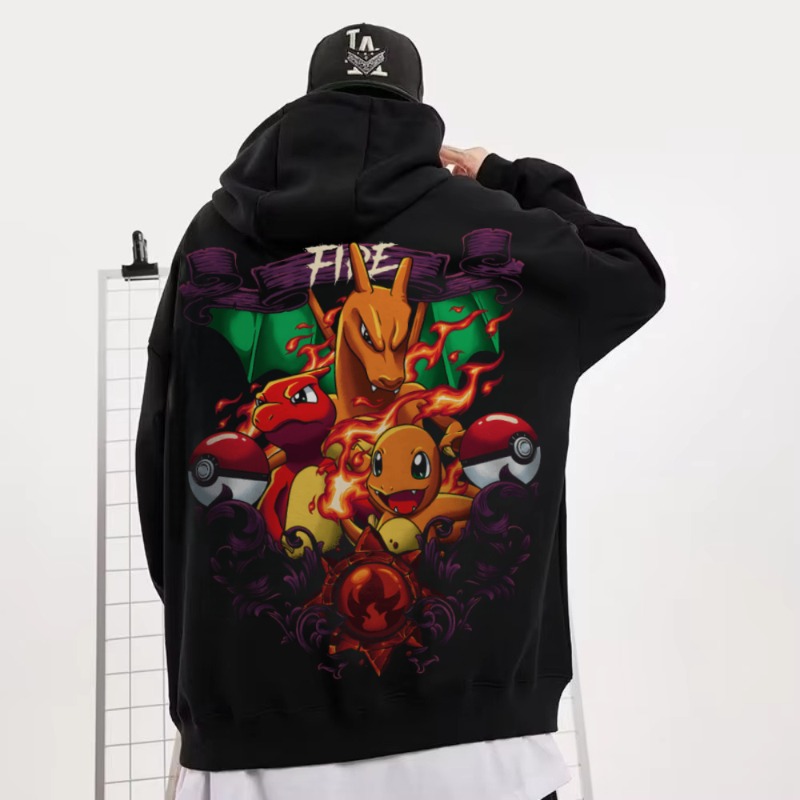 Zwart oversized 4xl Pok É Mon  - Winter Clothing In Japan recensie en prijs