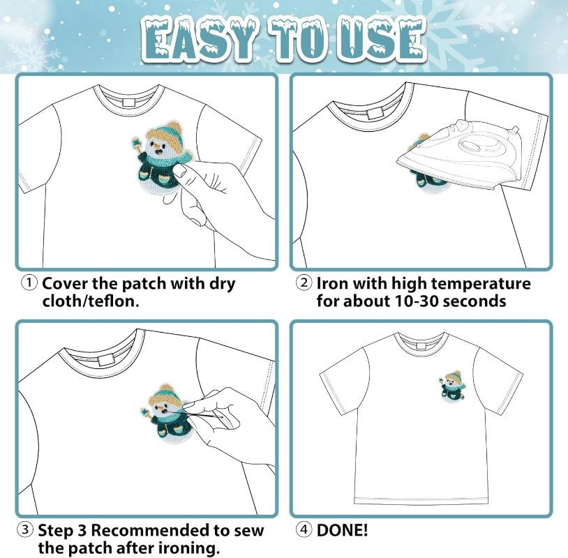 8 stuks winter thema opstrijkb - Winter Clothing Pictures recensie en prijs