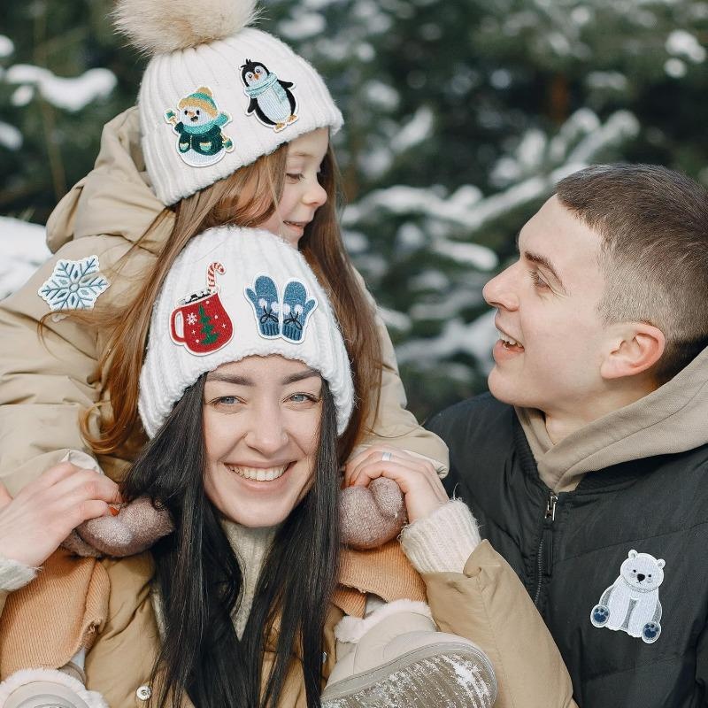 8 stuks winter thema opstrijkb - Winter Clothing Pictures recensie en prijs