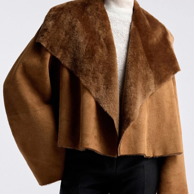 Damesjas van kunstsuède, omkee - Winter Clothing Pictures recensie en prijs